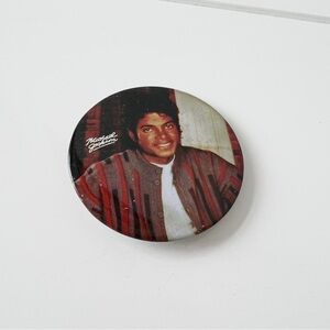 Michael Jackson vintage large metal button pin